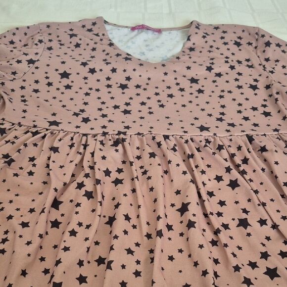 Elegant Starry Pink Midi Dress - Picture 13 of 16